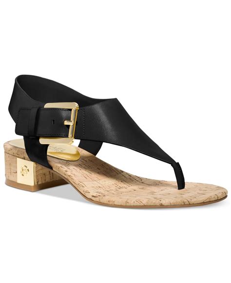 michael kors black thong sandals|Designer Sandals for Women .